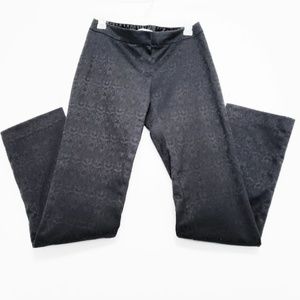 T Tahari Black Textured Silky/Velvety Pants Sz 2*